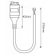 Conector de conexión y alimentación para tira LED 230V de 12mm con cable 210mm